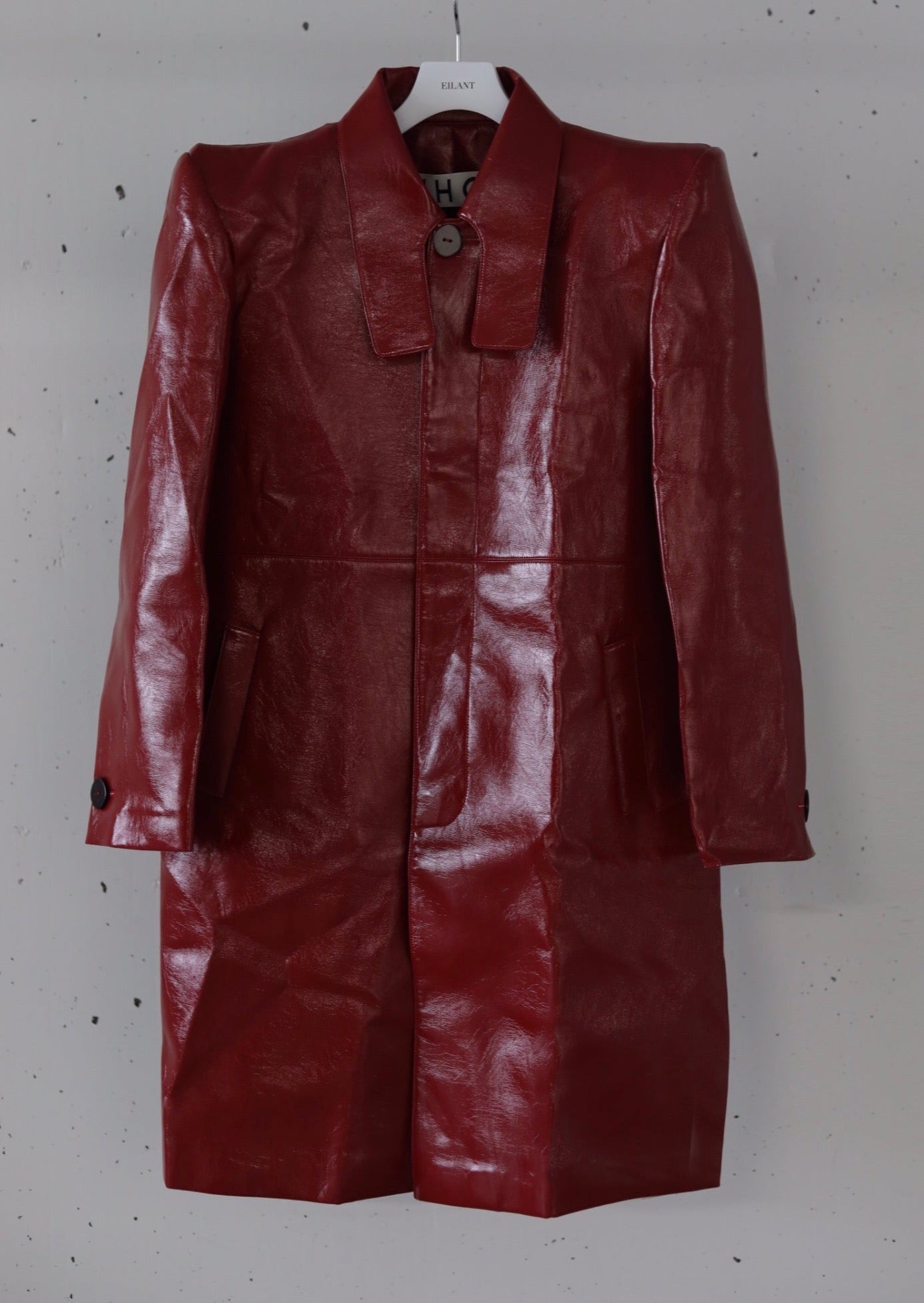 JOHN / Mid-length Faux Leather Jacket