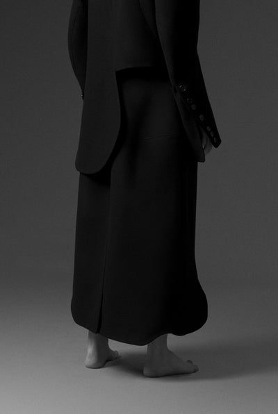 CONSTANZIA YURASHKO / Melton Wool Skirt with a Cut Out Detail