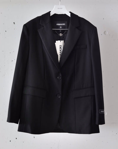 ANNAKIKI / Worsted wool cut-out seam blazer