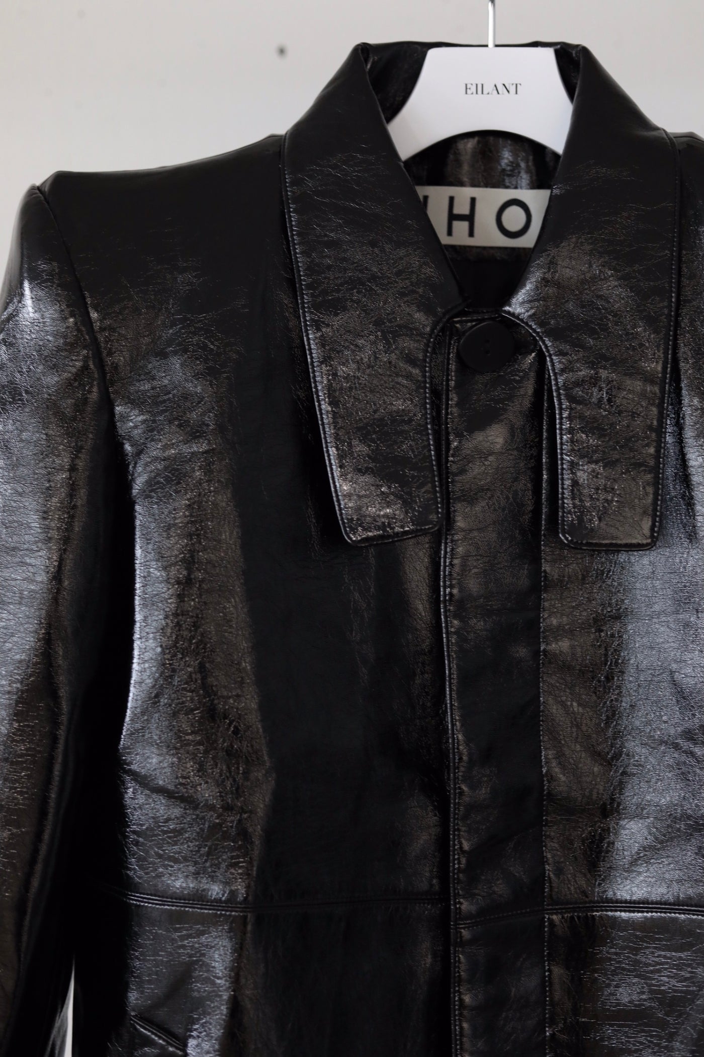 JOHN / Mid-length Faux Leather Jacket