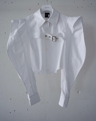 ANNAKIKI  / 3D cut shaped sleeve shirt